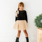 Black Velvet | Bow Back Long Sleeve Top