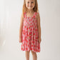 Strawberry Shirred Dress