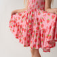 Strawberry Shirred Dress