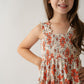 Festive Floral Shirred Dress