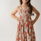 Festive Floral Shirred Dress