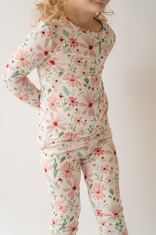 Watercolor Floral 2-Piece Pajama