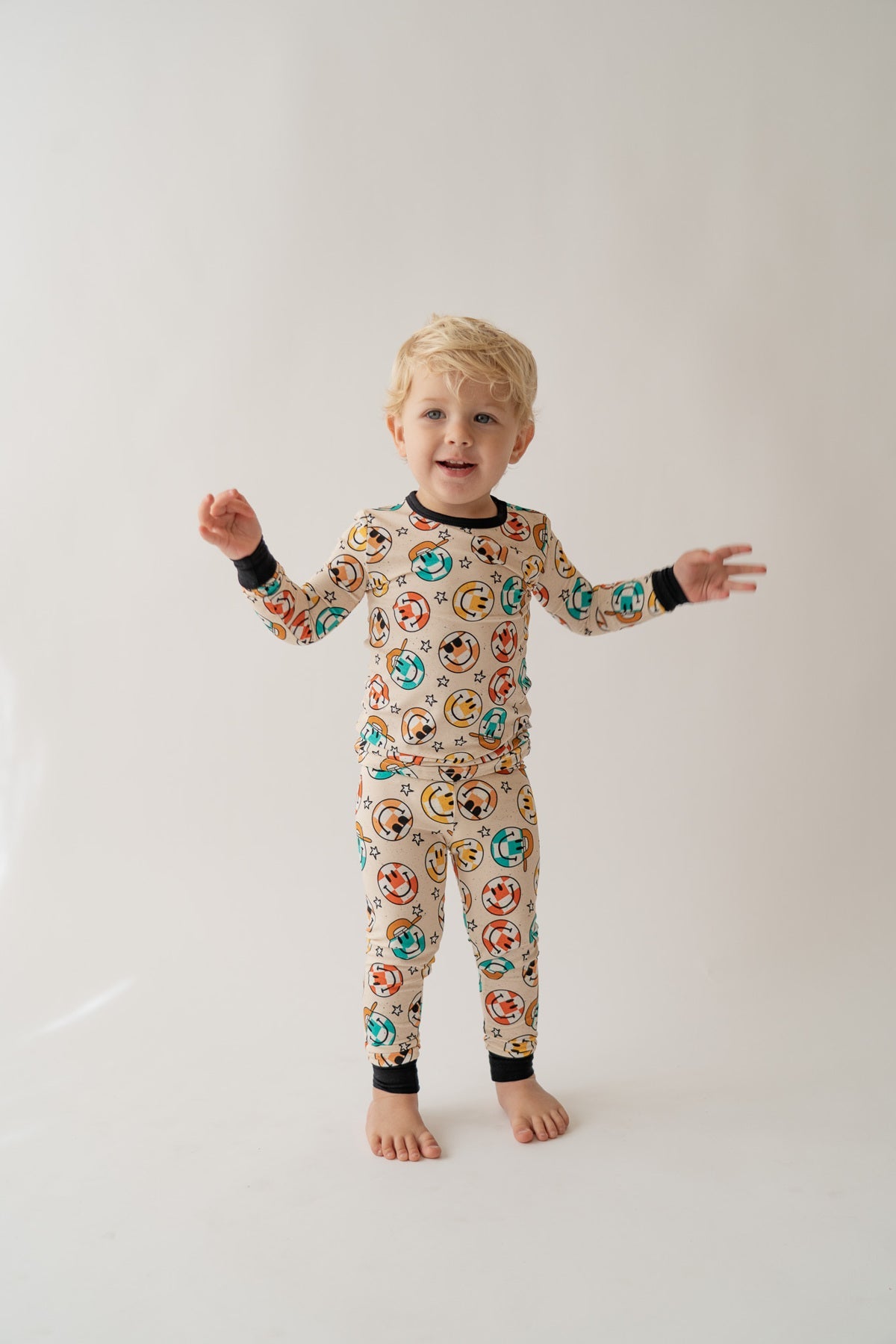 Smiley Check 2-Piece Pajama