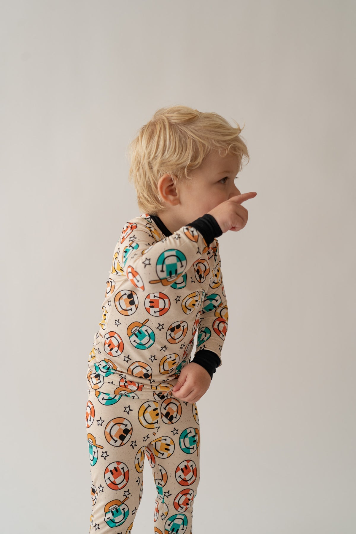 Smiley Check 2-Piece Pajama