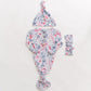 Bloom Knotted Baby Gown With Hat/Headband Option (Newborn-3 months)