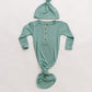Mint Knotted Baby Gown With Hat/Headband Option (Newborn-3 months)
