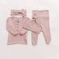 Dusty Rose Baby Outfit Set with Hat/Headband Option (Newborn - 12 months)