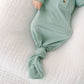 Mint Knotted Baby Gown With Hat/Headband Option (Newborn-3 months)