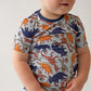 Blue Dino 2-Piece shorty Pajama Set
