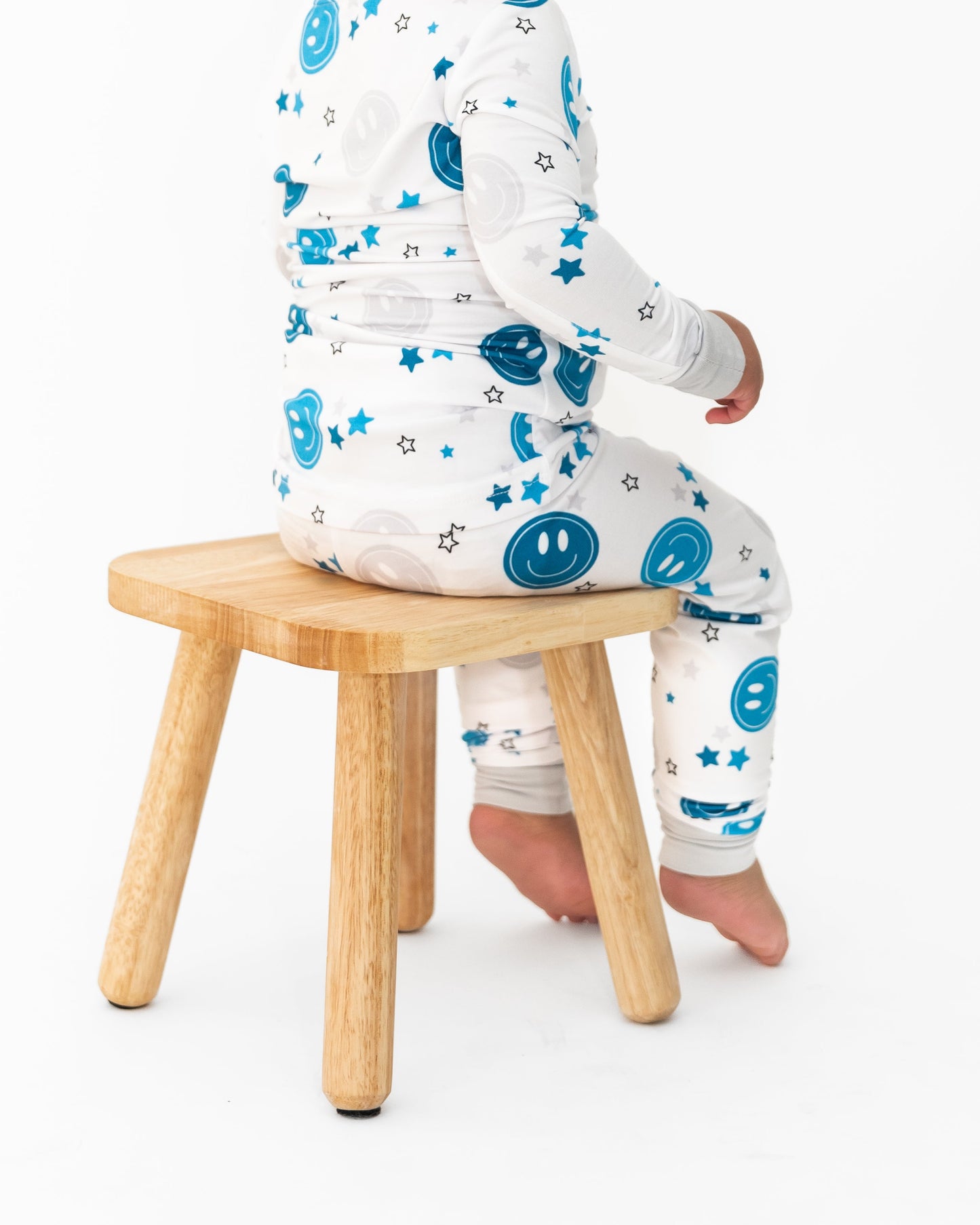 Blue Smiley 2-Piece Pajamas