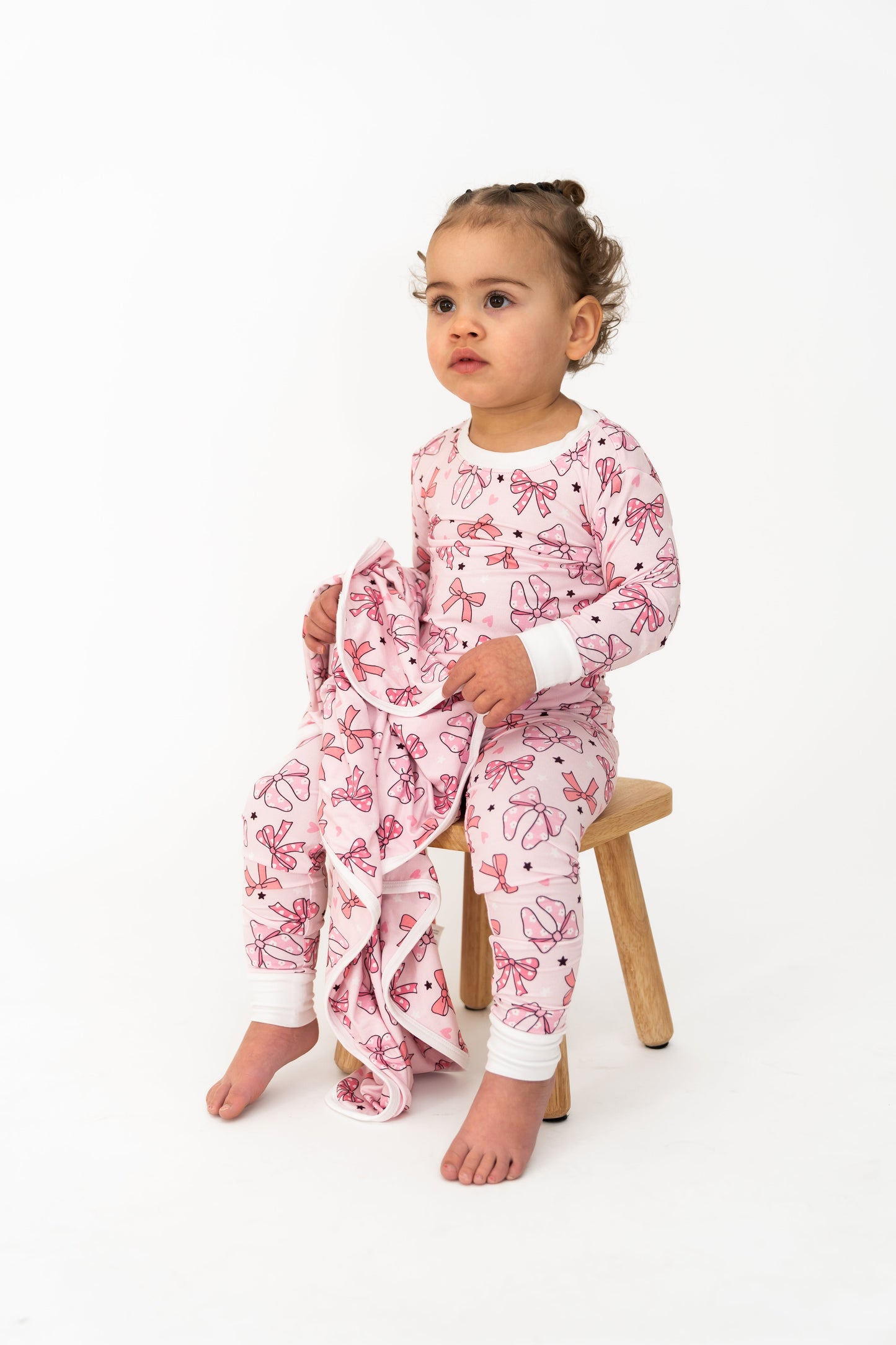 Pink Bow 2-Piece Pajama Set