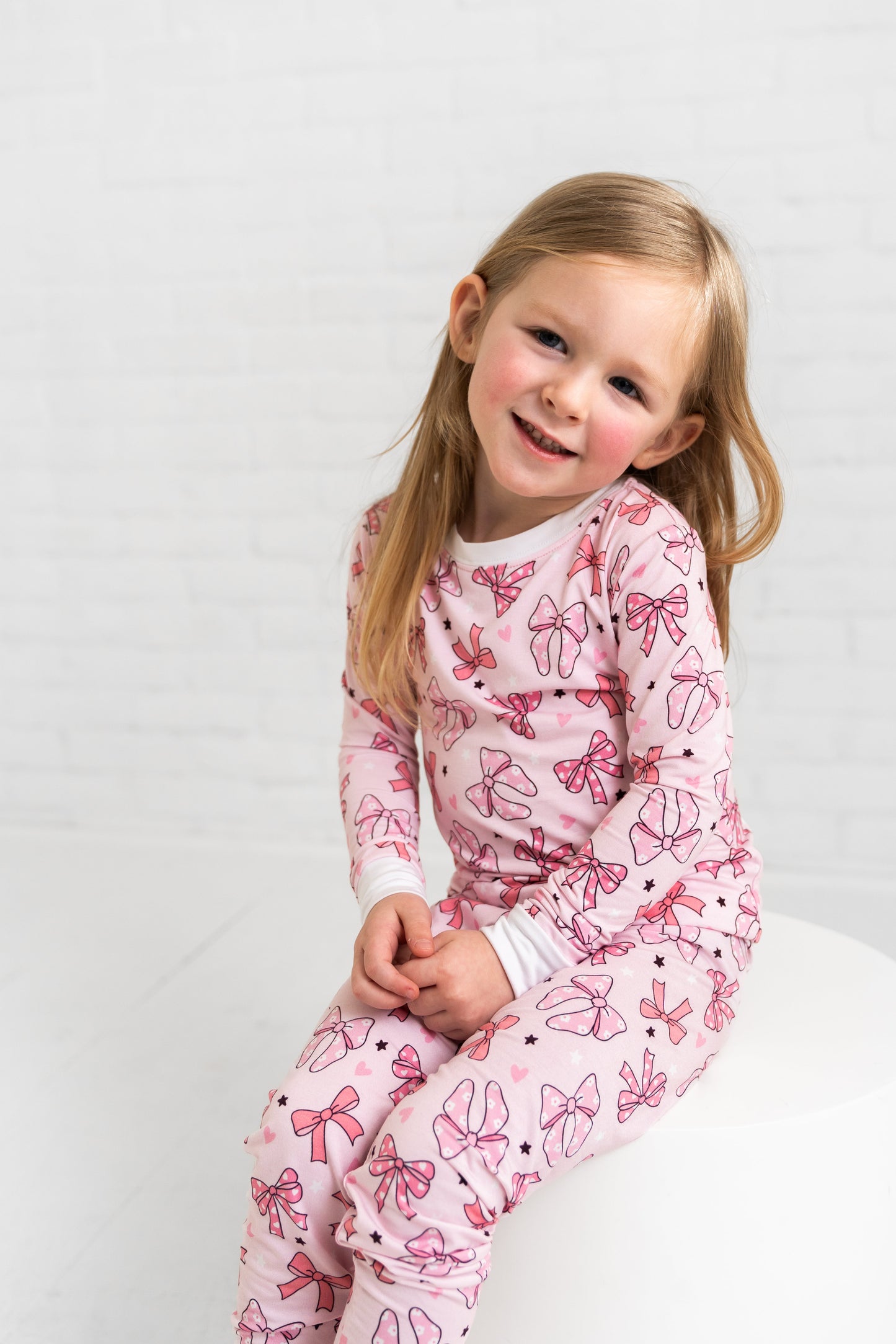 Pink Bow 2-Piece Pajama Set