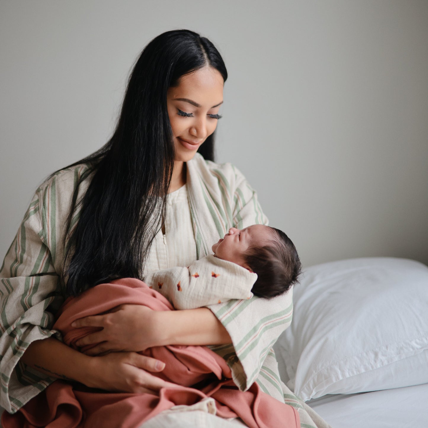 Organic Cotton Muslin Swaddle Blanket- Multiple Color Options