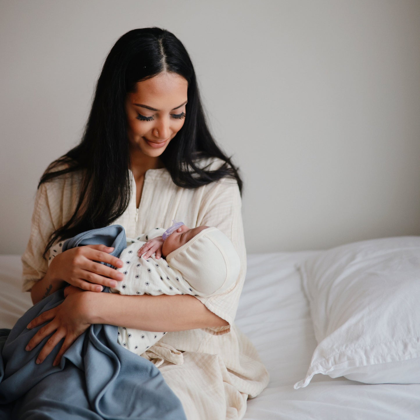 Organic Cotton Muslin Swaddle Blanket- Multiple Color Options