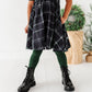 Black Plaid | Scoop Back Dress