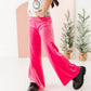 Hot Pink Velvet | Wide-Leg Pants