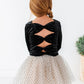 Black Velvet | Bow Back Long Sleeve Top