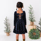 Black Dottie | Velvet Bow Back Dress