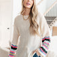 End of the Story Striped Sleeve Sweater