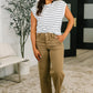 Everything In Between Striped Cap Sleeve Tee