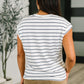 Everything In Between Striped Cap Sleeve Tee