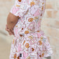 Snacks Bodysuit Dress- Pink