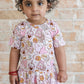 Snacks Bodysuit Dress- Pink