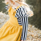 Mustard Faux Suede Pinafore