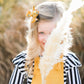 Mustard Faux Suede Pinafore