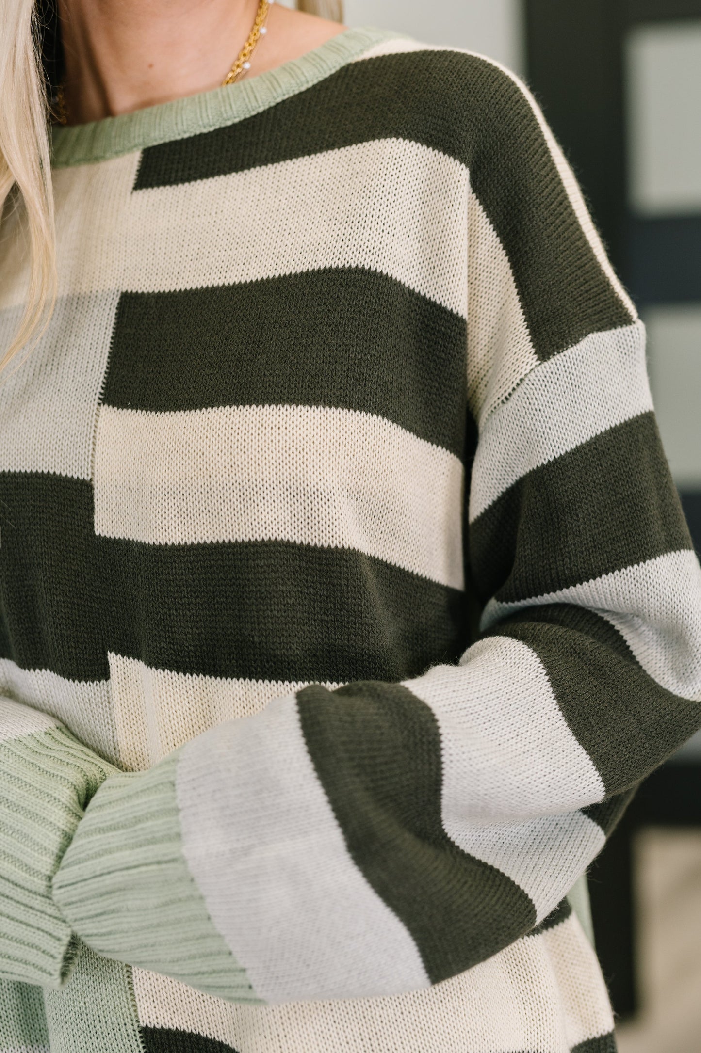 Fall Into Us Color Block Knit Pullover