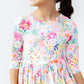 Field of Flowers 3/4 Sleeve Pocket Twirl Dress