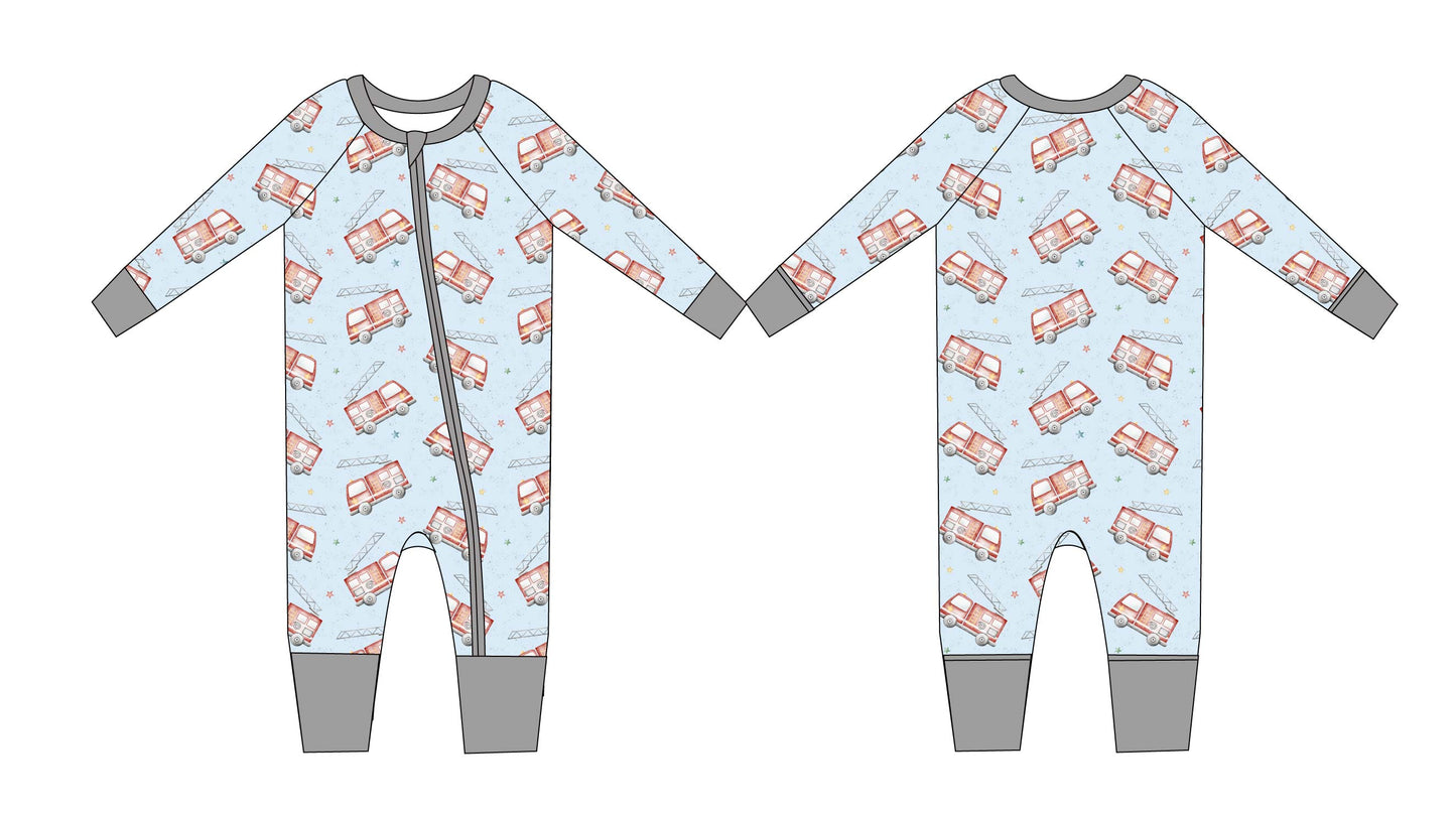 Firetruck Zippy Pajama