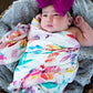 Flora Bamboo Cotton Swaddle Blanket