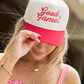 Good Game Natural/Red Embroidered Trucker Hat