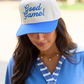 Good Game Royal/Natural Embroidered Trucker Hat
