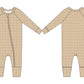 Cinnamon Cider Grid Zip Romper