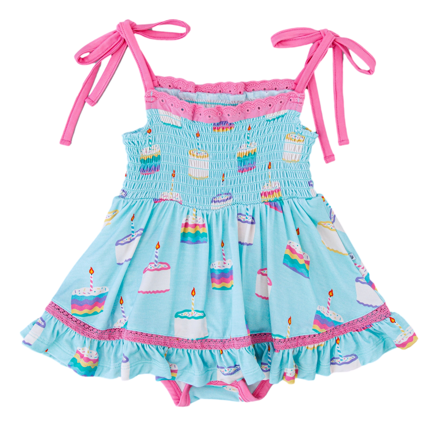 Harlow Smocked Birdie Twirl Romper