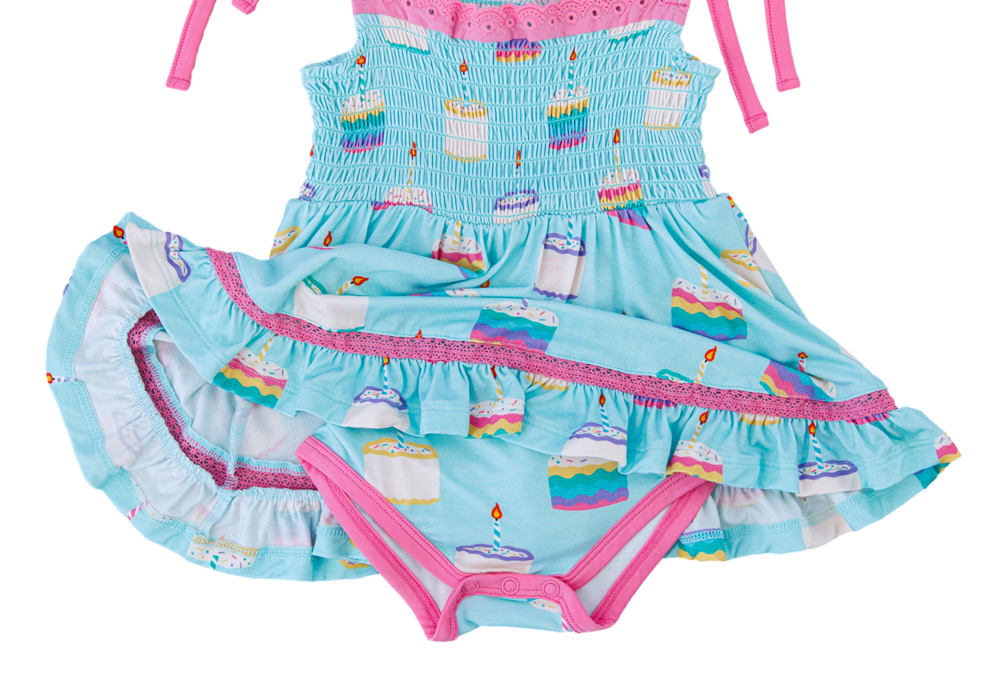 Harlow Smocked Birdie Twirl Romper