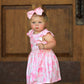 Bow Print Flutter Sleeve Girls Dress