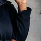 Hamptons Travel Half Zip Pullover in Navy