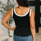 Handled It Contrast Trim Tank in Black