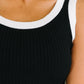 Handled It Contrast Trim Tank in Black