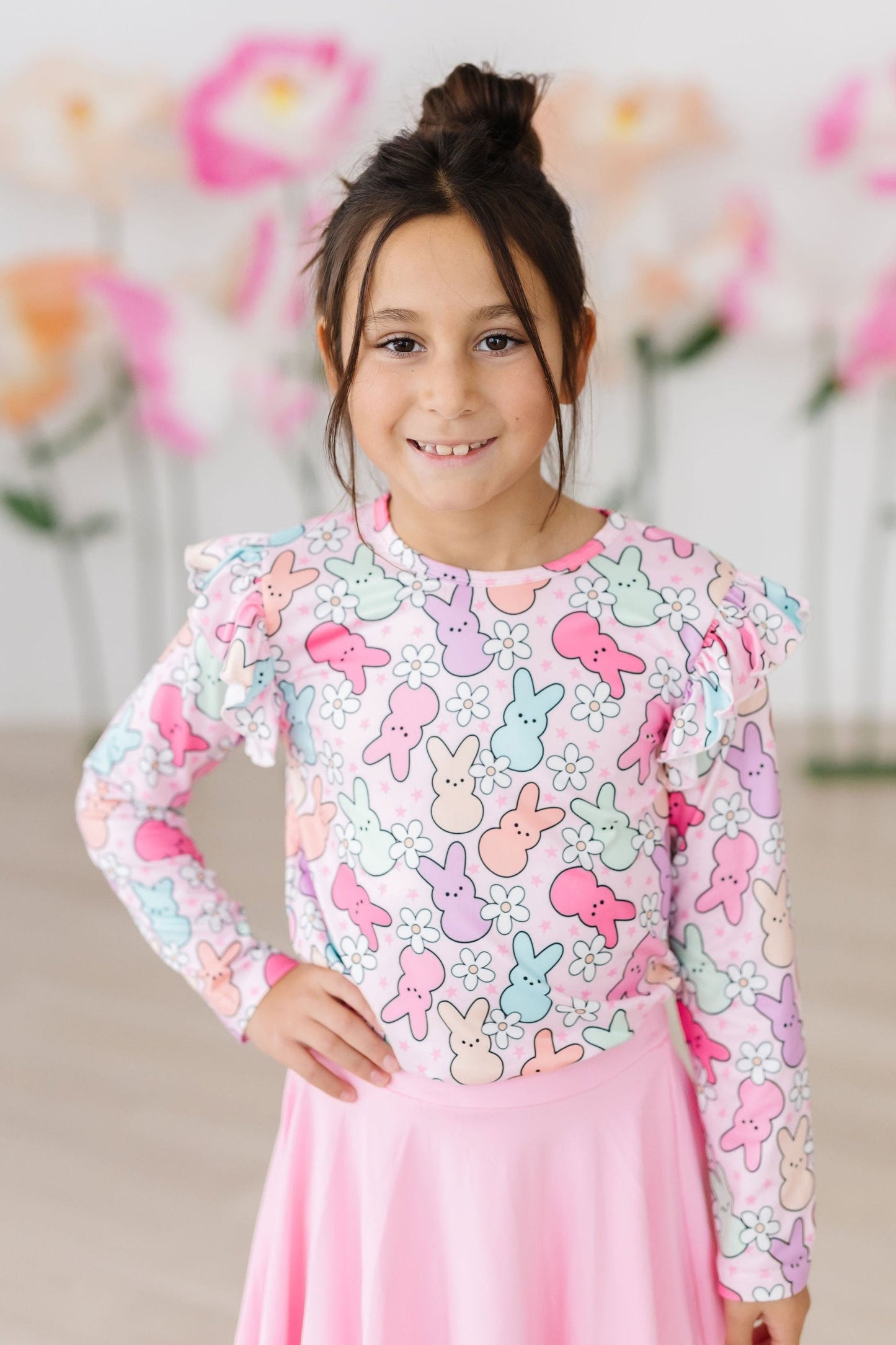 Hangin with My Peeps Long Sleeve Ruffle Tee