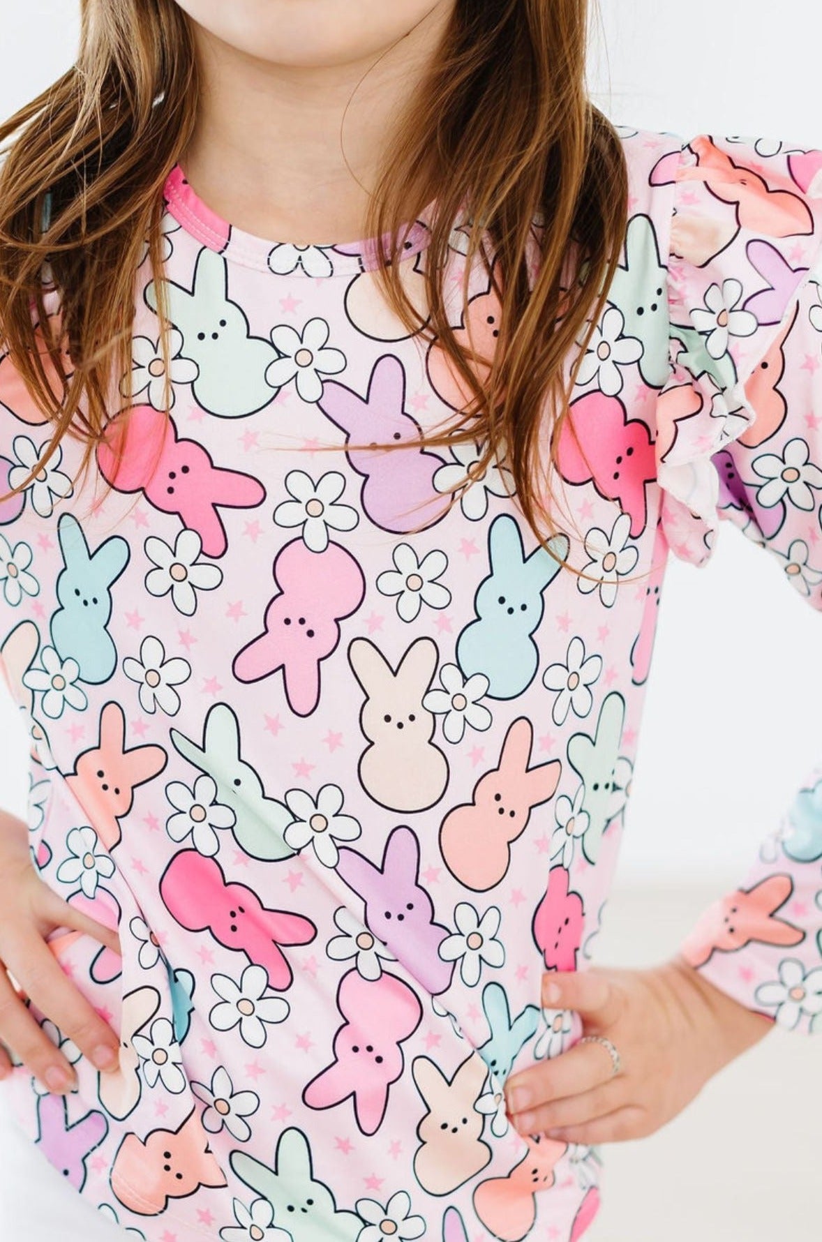 Hangin with My Peeps Long Sleeve Ruffle Tee