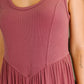 Head to Toe Whoa Gathered Wide Leg Jumpsuit in Mauve