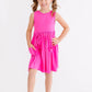 Hot Pink Tank Pocket Twirl Dress