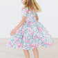 Hydrangea Short Sleeve Pocket Twirl Dress