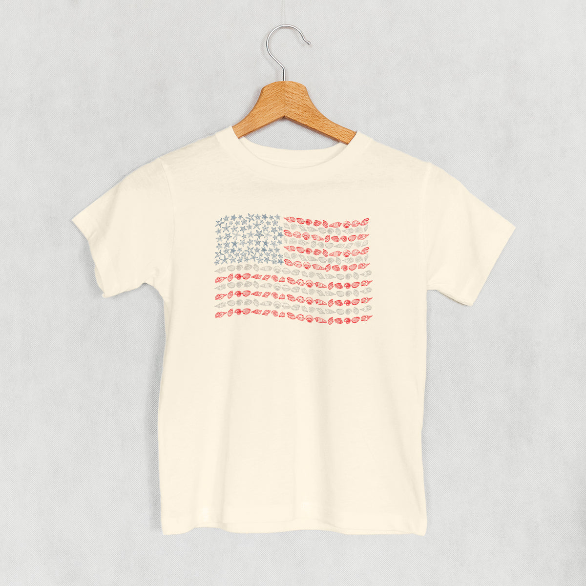 Seashell + Starfish Flag Tee & Sweatshirt- 3 Color Options
