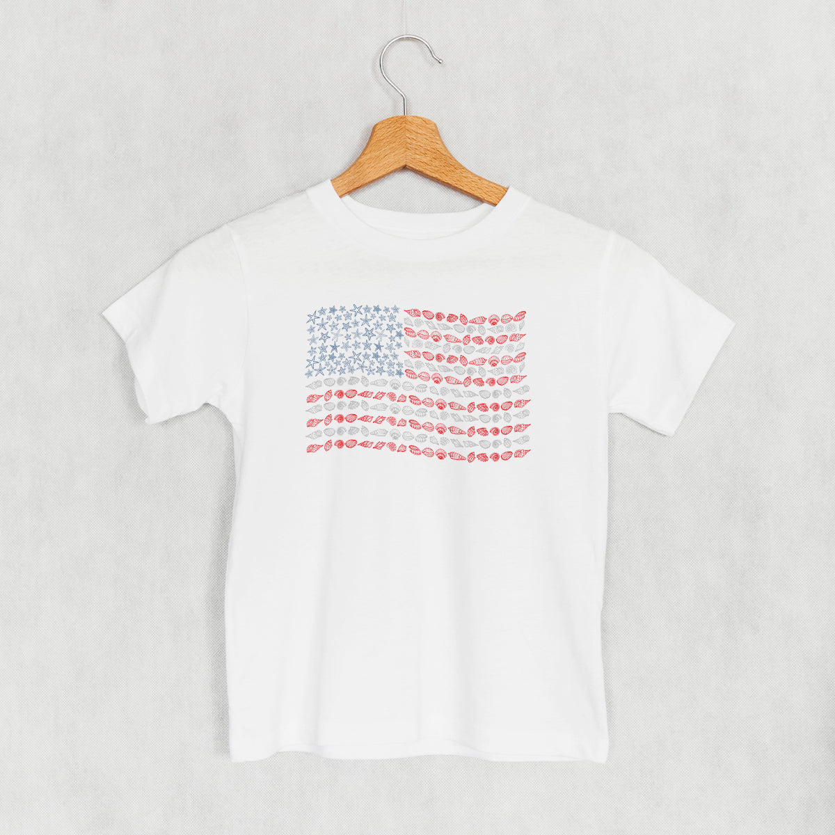 Seashell + Starfish Flag Tee & Sweatshirt- 3 Color Options
