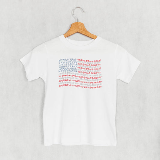 Seashell + Starfish Flag Tee & Sweatshirt- 3 Color Options